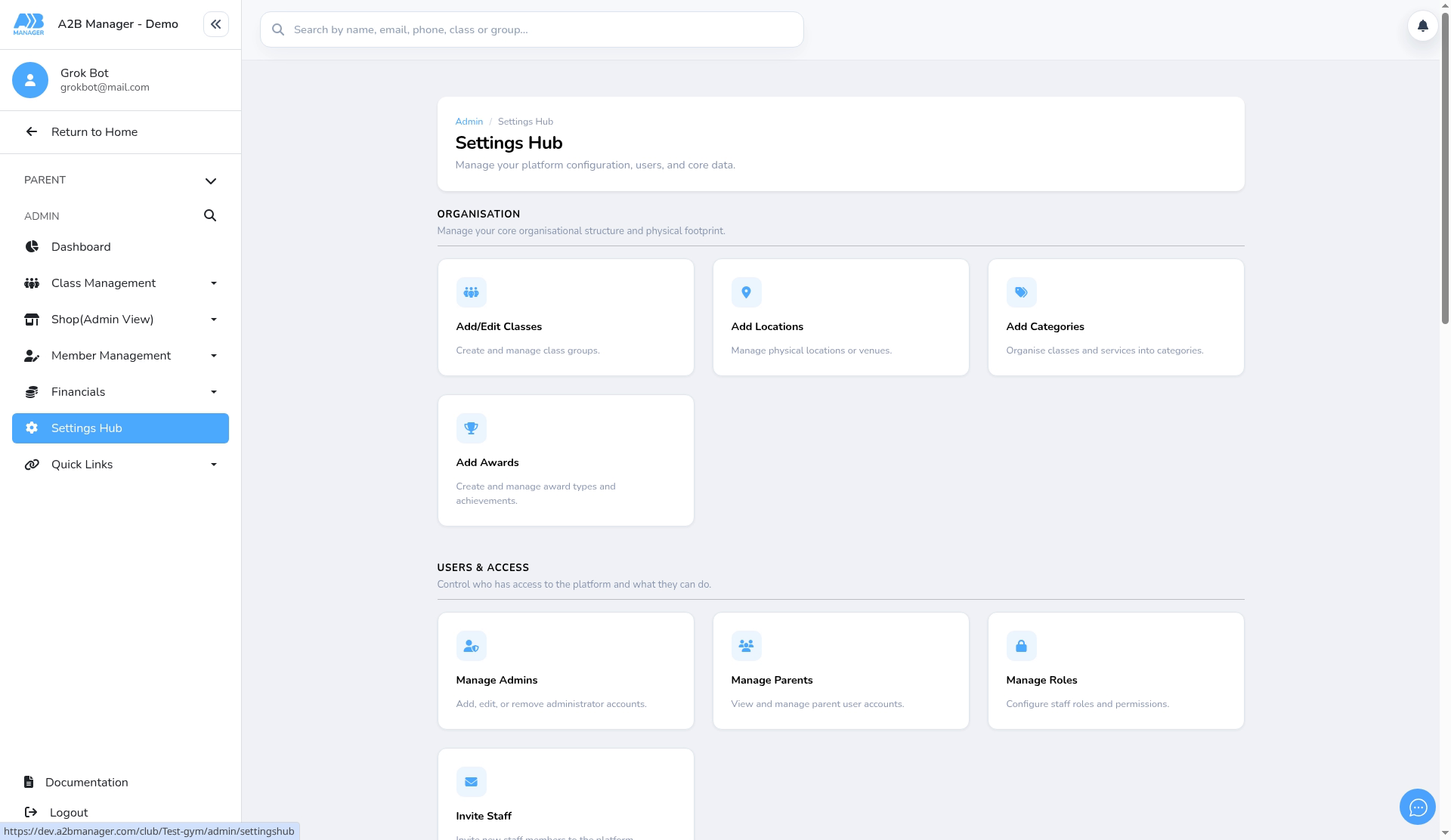 The Terms card under Payments &amp; Products in Settings Hub